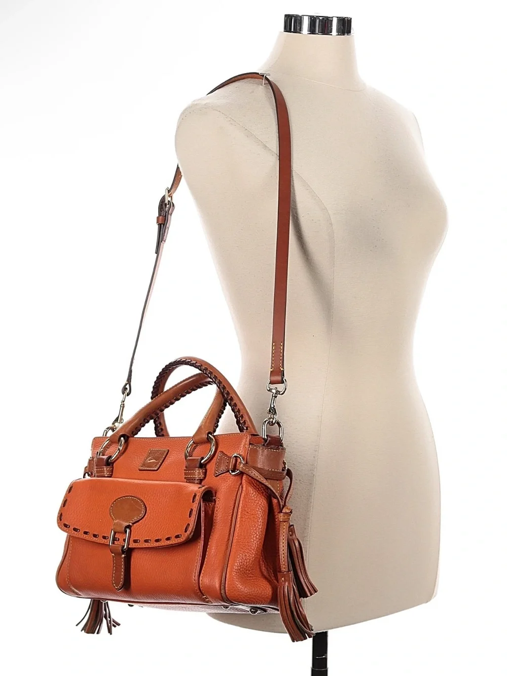 DOONEY & BOURKE Florentine Brown Leather Satchel Bag Like New